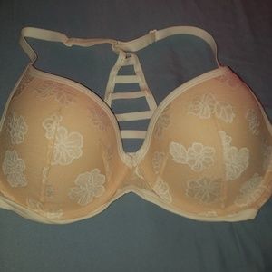 Pink racerback bra